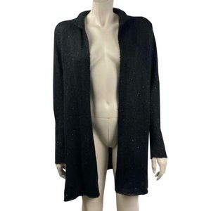 J.‎ Jill Black Sequin Covered Long Line Open Cardigan